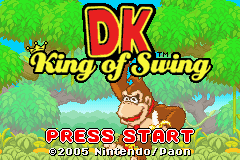 DK King of Swing title screen for GameBoy Advance